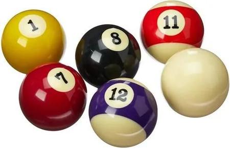 Bolas Gold Sports Snooker Sinuca 16 Bolas 52mm Numeradas - Preto