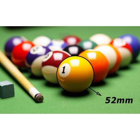 Jogo Bolas De Bilhar Snooker Sinuca 52mm 16 Peças - R$ 194,9