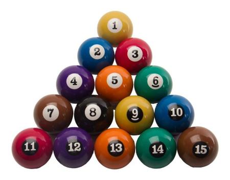 Jogo Bolas De Bilhar Sinuca Numeradas 50mm Snooker - Billiard - Bolas de  Sinuca / Bilhar - Magazine Luiza