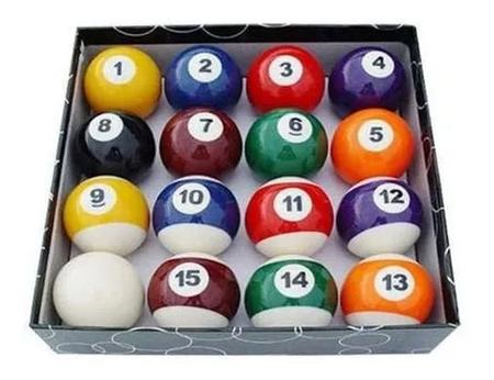 Jogo Bolas De Bilhar Sinuca Numeradas 52mm Snooker - Billiard - Bolas de  Sinuca / Bilhar - Magazine Luiza