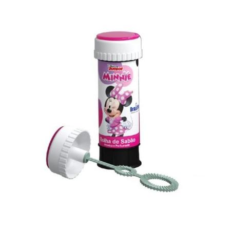 Imagem de Bolha De Sabão Minnie Mouse Disney 24u Lembrancinha C/ Jogo