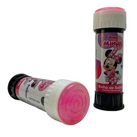 Imagem de Bolha De Sabão Minnie Mouse Disney 24u Lembrancinha C/ Jogo