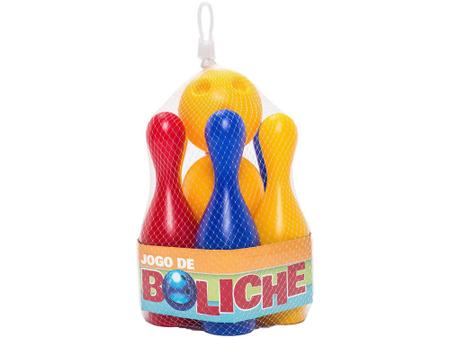 Imagem de Boliche de Brinquedo Colorido 8 Peças Cardoso Toys