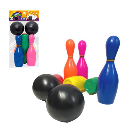 Jogo De Boliche Infantil 6 Pinos 2 Bolas - Toys 2u Presente