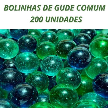Imagem de Bolinha De Gude Kit 200 Bolas De Vidro Lisa Burca Fubeca