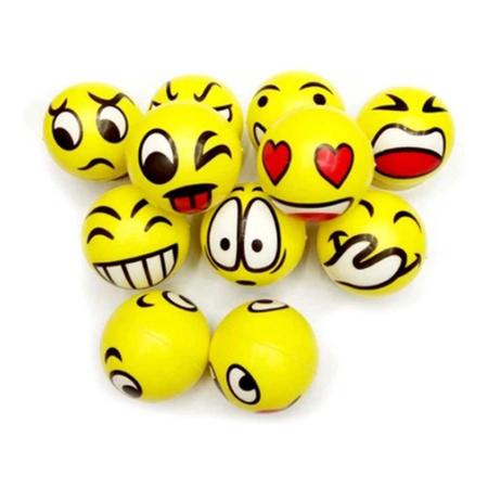 Imagem de Bolinha Espuma Fidget Toy Relaxante Emojis Anti Estresse Ansiedade Fisioterapia