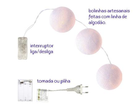 Imagem de Bolinhas De Luz Cormilu Led, À Pilha, 10 Bolas, 1.5M, Branco