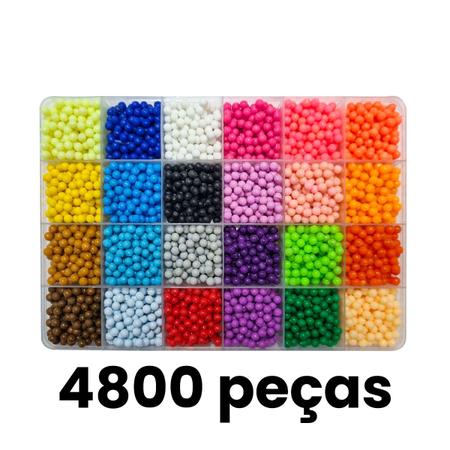 Imagem de Bolinhas Magicas Que Grudam com Spray de Agua 4800 Contas Aquabeads