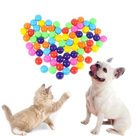 Imagem de Bolinhas para Cachorro Kit 100 Uni Brinquedo Pet Divertido