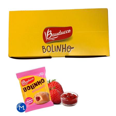 Imagem de Bolinho De Baunilha Recheado Morango Bauducco 16X40G