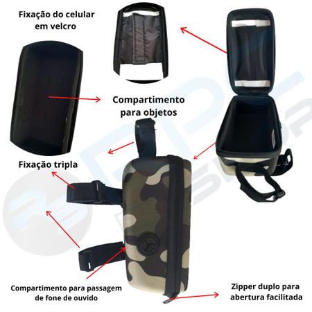 Imagem de Bolsa Bag Case De Quadro Bike Celular Smartphone Ciclismo Porta Objeto Touch Screen 6,5 pol  MTB 