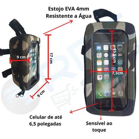 Imagem de Bolsa Bag Case De Quadro Bike Celular Smartphone Ciclismo Porta Objeto Touch Screen 6,5 pol  MTB 