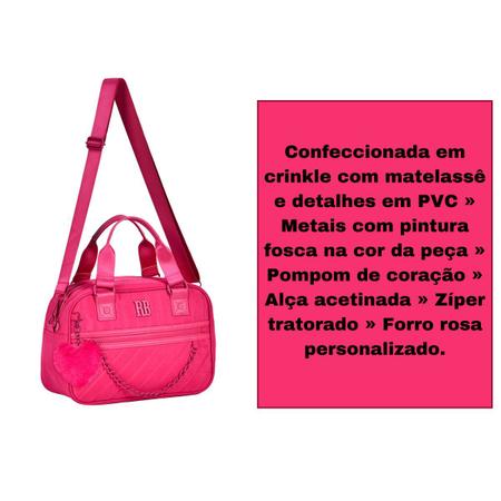 Imagem de Bolsa Baú Feminina Rebecca Bonbon Transversal Corrente