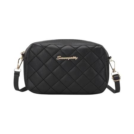 Imagem de Bolsa Crossbody Feminina Pequena em PU - Alça Larga e Cor Sólida