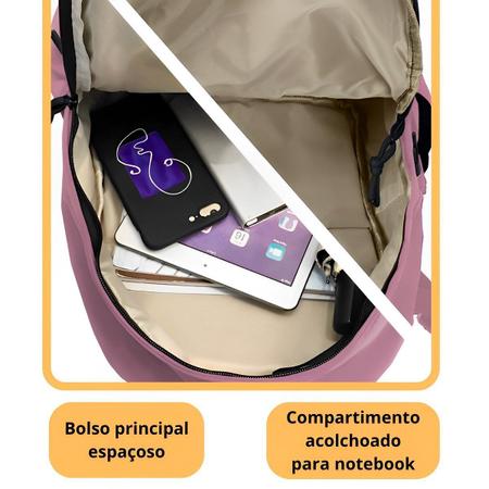 Imagem de Bolsa De Costas Mochila Feminina Viagem Escola Passeio Top