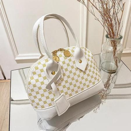 Imagem de Bolsa de Ombro Pequena em Material Shell com Flores - Moda Coreana para Senhoras