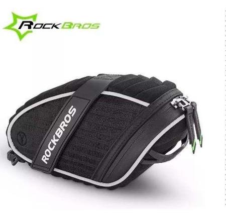 Imagem de Bolsa De Selim Banco Bicicleta Rockbros Preta 1.2 Litros Top