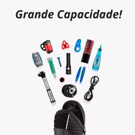 Imagem de Bolsa De Selim Banco Bicicleta Rockbros Preta 1.2 Litros Top