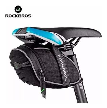 Imagem de Bolsa De Selim Banco Bicicleta Rockbros Preta 1.2 Litros Top