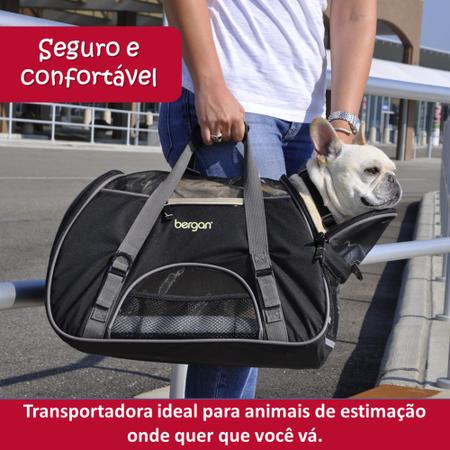 Bolsa De Transporte Bergan Comfort Carrier Mala de Viagem Avião Para Cães e Gatos Grande - Preto - Coastal Imagem de Bolsa De Transporte Bergan Comfort Carrier Mala de Viagem Avião Para Cães e Gatos Grande - Preto