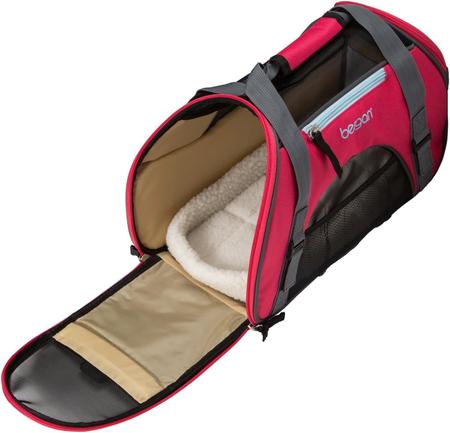 Imagem de Bolsa De Transporte Bergan Comfort Carrier Mala de Viagem Avião Para Cães e Gatos Grande- Rosa