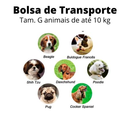 Imagem de Bolsa de Transporte Pet Mala Avião para Cachorros e Gatos Tam. G