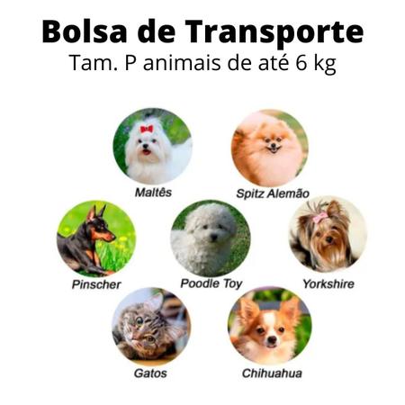 Imagem de Bolsa de Transporte Pet Mala Avião para Cachorros e Gatos Tam. P