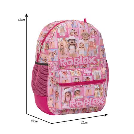 Mochila Escolar Infantil Roblox Casual Masculino e Feminino