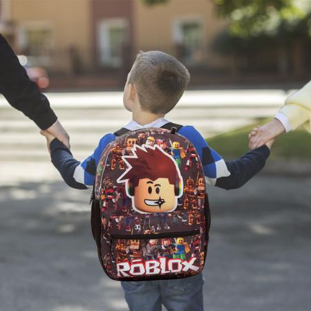 Mochila Masculina Infantil Roblox Costas Lancheira Estojo - Chic