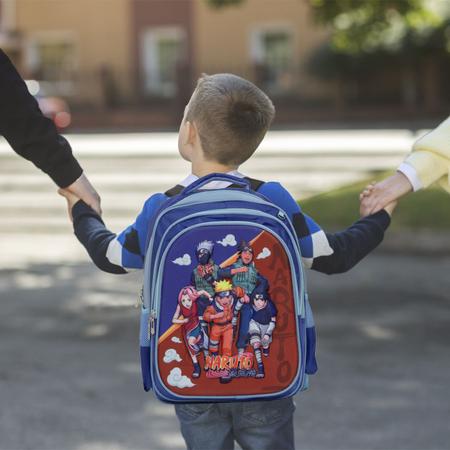 Bolsa Escolar Menino Estampa Naruto Com Estojo Tam G Creche - TOYS 2U Imagem de Bolsa Escolar Menino Estampa Naruto Com Estojo Tam G Creche
