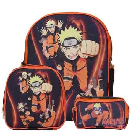 Kit Material Escolar Infantil Completo Naruto Shippuden Nf