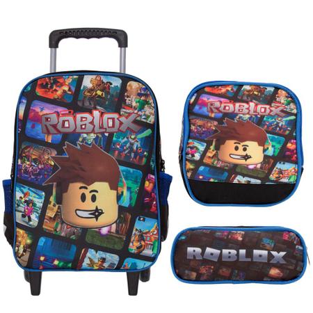 Mochila Escolar E Conjunto De Lancheira Para Estudantes Roblox Desenho  Animado/Crianças/Kit De Pacote + Livro De Almoço Traseiro - Escorrega o  Preço