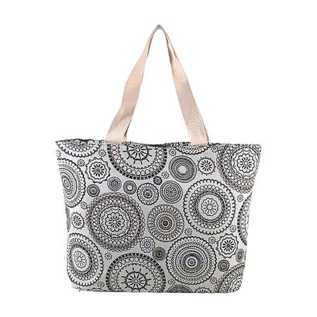 Imagem de Bolsa Feminina Desenho Listrada Florida Praia Verão Viagem Colorida Alça Grande Tote Boho