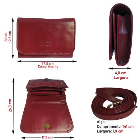 Imagem de Bolsa Feminina Mini Bag Em Couro Bolsa Luxo Estilosa Pequena Tipo Carteira Alça Transversal