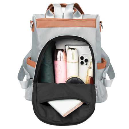 Imagem de Bolsa Feminina Mochila Moda Blogueira Original Multifuncional Juvenil Moderna 2 em1 Alça Ajustavel Reforçada Original