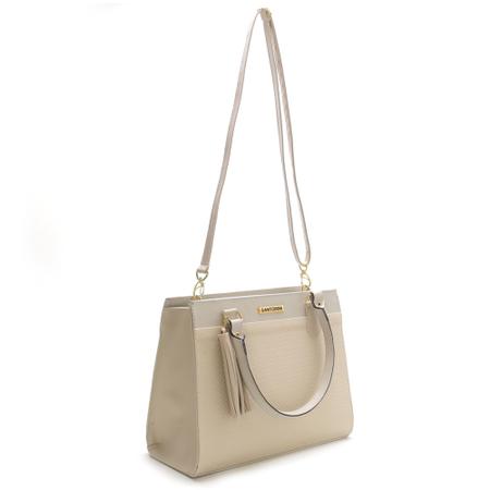 Imagem de Bolsa Feminina Santorini Handbag Tricê Creme