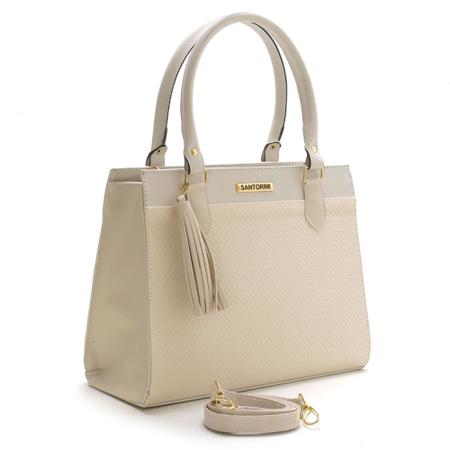 Imagem de Bolsa Feminina Santorini Handbag Tricê Creme