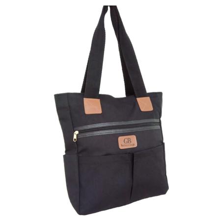 Imagem de Bolsa Feminina tote sacola Pano Tecido Oxford Alça Ombro lateral e mão Grande espaçosa reforçada moda casua trabalho faculdade di dia passeio etc