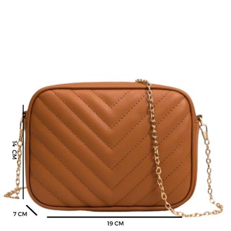 Bolsa Feminina Transversal Bordada Alça de Corrente - Star Shop Imagem de Bolsa Feminina Transversal Bordada Alça de Corrente