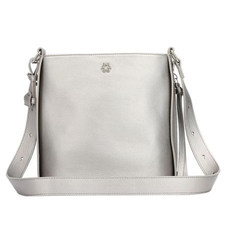 flat leather crossbody bolsa