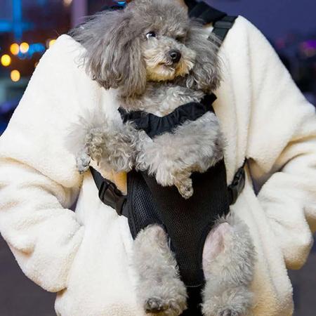 Imagem de Bolsa Frontal Mochila Canguru Passeio Pet Viagem Cão Gato