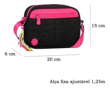 Imagem de Bolsa Luluca Tiracolo Juvenil Nylon Bag Transversal Preto