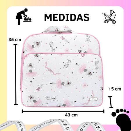 Mochila Passeio Maternidade Bebe Menino/Menina Dino/Bailarina Promoção  Lançamento