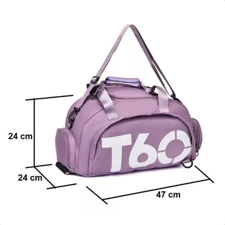 Imagem de Bolsa Mala Mochila T60 Academia Bagagem Viagem Metal Lilás