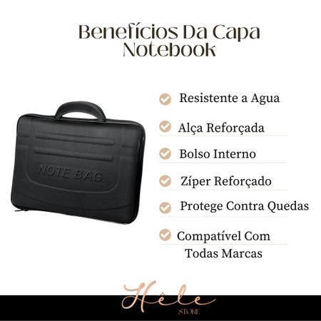 Imagem de Bolsa Maleta Case Capa Para Notebook Leptop Ultrabook  Alça E Forrada