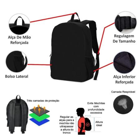 Imagem de Bolsa Masculina Feminina Mochila Personagens Animados Menina Infantil Super Heróis Menino