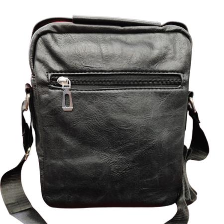 Imagem de Bolsa Masculina Tiracolo De Couro Legítimo Genuíno 26x25