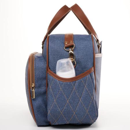 Bolsa maternidade chicago jeans just baby Imagem de Bolsa maternidade chicago jeans just baby