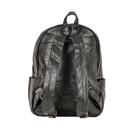 Bolsa Mochila com Detalhes em Relevo Preto