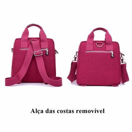 Imagem de Bolsa Mochila Feminina Nylon Com Alça Removível